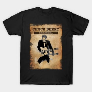 Vintage Old Paper 80s Style Chuck berry legends T-Shirt